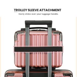 14-inchPC material unisex simple cosmetic case/ Mini Suitcase Cosmetic Bag Women Lightweight Washing Box - Image 4
