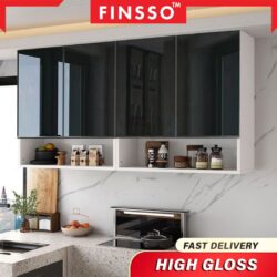30cm High Gloss Kitchen Cabinet with Waterproof Surface with Shelves/ Kitchen Wall Rack / kabinet dapur gantung - Image 3