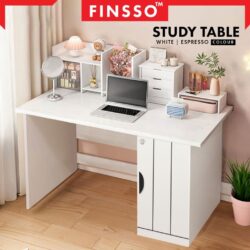 Thicker board (12mm) Snow Series Arlo Luxury bed room set / Office desk Study Desk + DRAWER & LOCK / study table - Image 2