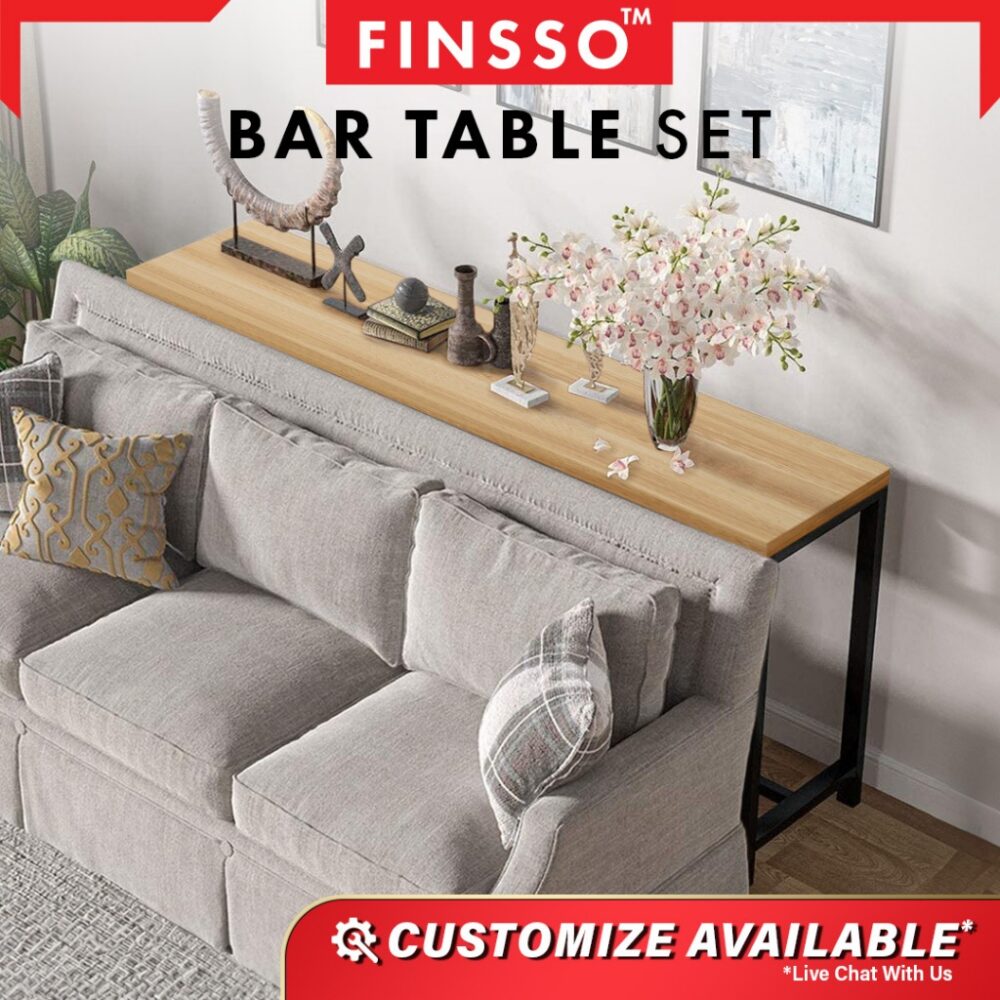 120cm or 160cm x 40cm Bar Table & 2 High Bar Stool / Long Table/ console table - Image 2
