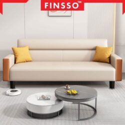 Victoria Luxury Sofa PVC CLASSIC LEATHER & FABRIC - Image 4