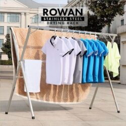 Foldable Mobility Stainless Steel hanging rack / Clothing Drying Rack /Rak Baju Laundry Rack - Image 3