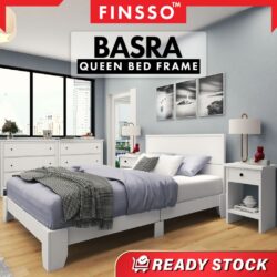 [New Arrival✅] Finsso: Basra Queen Bed Frame with Headboard | Katil Queen | Queen Size | Bedframe - Image 2
