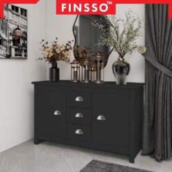 [NEW ARRIVAL ✅] Finsso: Murray Display cabinet with 3 Drawers & 2 Storage Cabinet/ 4ft Cabinet / Coffee Table - Image 5