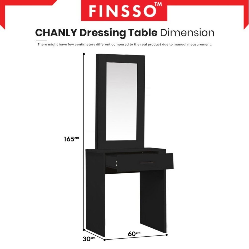 Canberra dressign table 80 & 100 CM + drawer + rack + mirror - Image 7