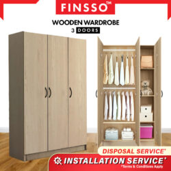 2 & 3 Door Wooden Wardrobe / Almari Baju Murah / Wardrobe / 衣橱/ Almari Murah (Customize Available) - Image 3