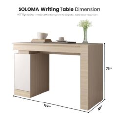 SOLOMA SERIES 4Ft Writing Table with Storage Office Table - Image 6