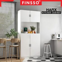 Hafix Kitchen Cabinet with Top & Bottom Enclosed Cabinet Space Modern / almari dapur / kabinet dapur - Image 4