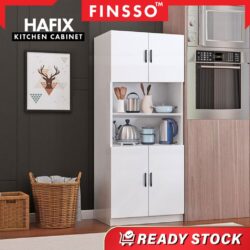 Hafix Kitchen Cabinet with Top & Bottom Enclosed Cabinet Space Modern / almari dapur / kabinet dapur - Image 3