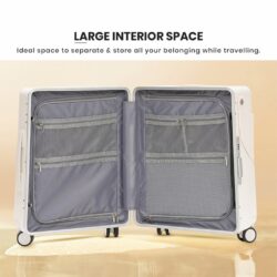 Finsso: Luggage 20Inch/24Inch Spirea Children Suitcase Large Capacity Children's Trolley Travel Case Baby Seat/TSA Lock - Image 4