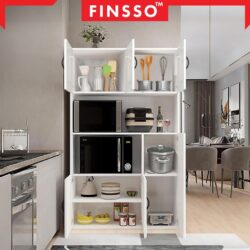 Hafix Kitchen Cabinet with Top & Bottom Enclosed Cabinet Space Modern / almari dapur / kabinet dapur - Image 5