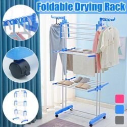 Stock Clearance  Korean Hanging Rack / Ampaian Baju/ Foldable Drying Rack Stainless Steel /Rak Baju - Image 2