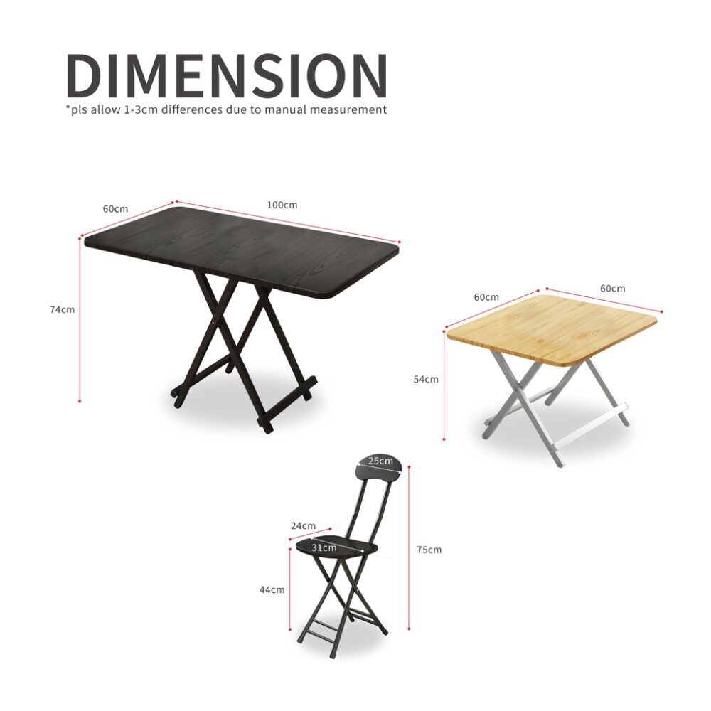 DEODRA Foldable Table 60 * 60 *57 cm Height/ Outdoor Picnic Table / Meja kecil / Meja kanak-kanak / Meja Lipat - Image 8
