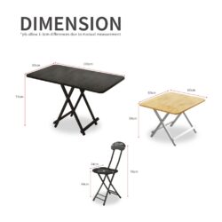 DEODRA Foldable Table 60 * 60 *57 cm Height/ Outdoor Picnic Table / Meja kecil / Meja kanak-kanak / Meja Lipat - Image 8