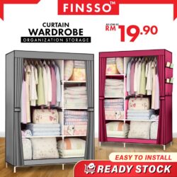 Wardrobe M Size / Almari Baju Rak Baju Clothes Organization Storage Rack Cabinet