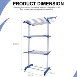 Stock Clearance  Korean Hanging Rack / Ampaian Baju/ Foldable Drying Rack Stainless Steel /Rak Baju - Image 6