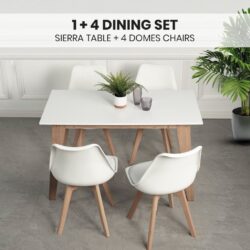 New Arrival Sierra Dining Table / 4 Dining Chairs / Meja Makan Murah / Study Table / Balcony/ 餐桌 / Kerusi Meja - Image 5