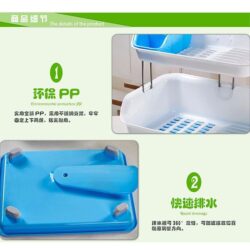 Multipurpose 2 Layer Dish Rack / Dish Storage Rak - Image 5