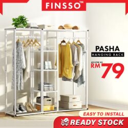 Big Size XXL Size Pasha Open Wardrobe / Rak Baju / Wardrobe /almari baju besi - Image 2