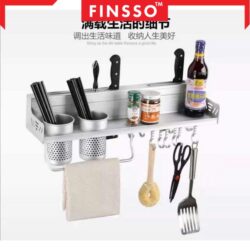 Wall – Top Aluminum Receptacle Kitchen Storage Rack - Image 3