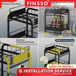 Storage Rack Spice Rack Under Sink Rack Kitchen Organizer Rak Dapur Rak Bawah - Image 4
