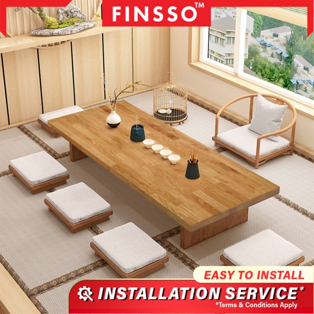 Japanese Solid Wood Dining Table/ Full Solid Wood Japanese Table/ /Meja Jepun / THICKNESS 25MM - Image 7