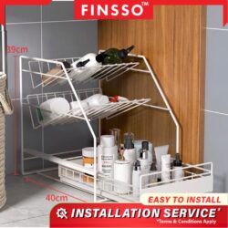 Storage Rack Spice Rack Under Sink Rack Kitchen Organizer Rak Dapur Rak Bawah - Image 6