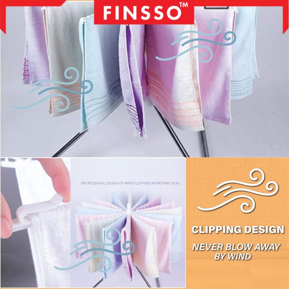 3 Tier Foldable Stainless Steel Drying Rack & Ampaian Baju Baby hanger baju baby / Rak Baju - Image 7