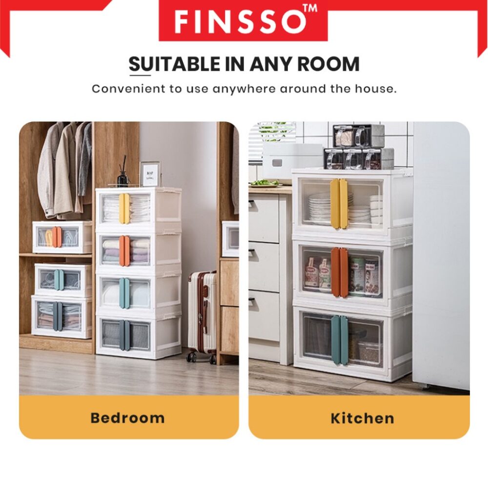 CLEARANCE Mallow Doors Foldable Big Cabinet Storage Box Stackable Storage Container - Image 6