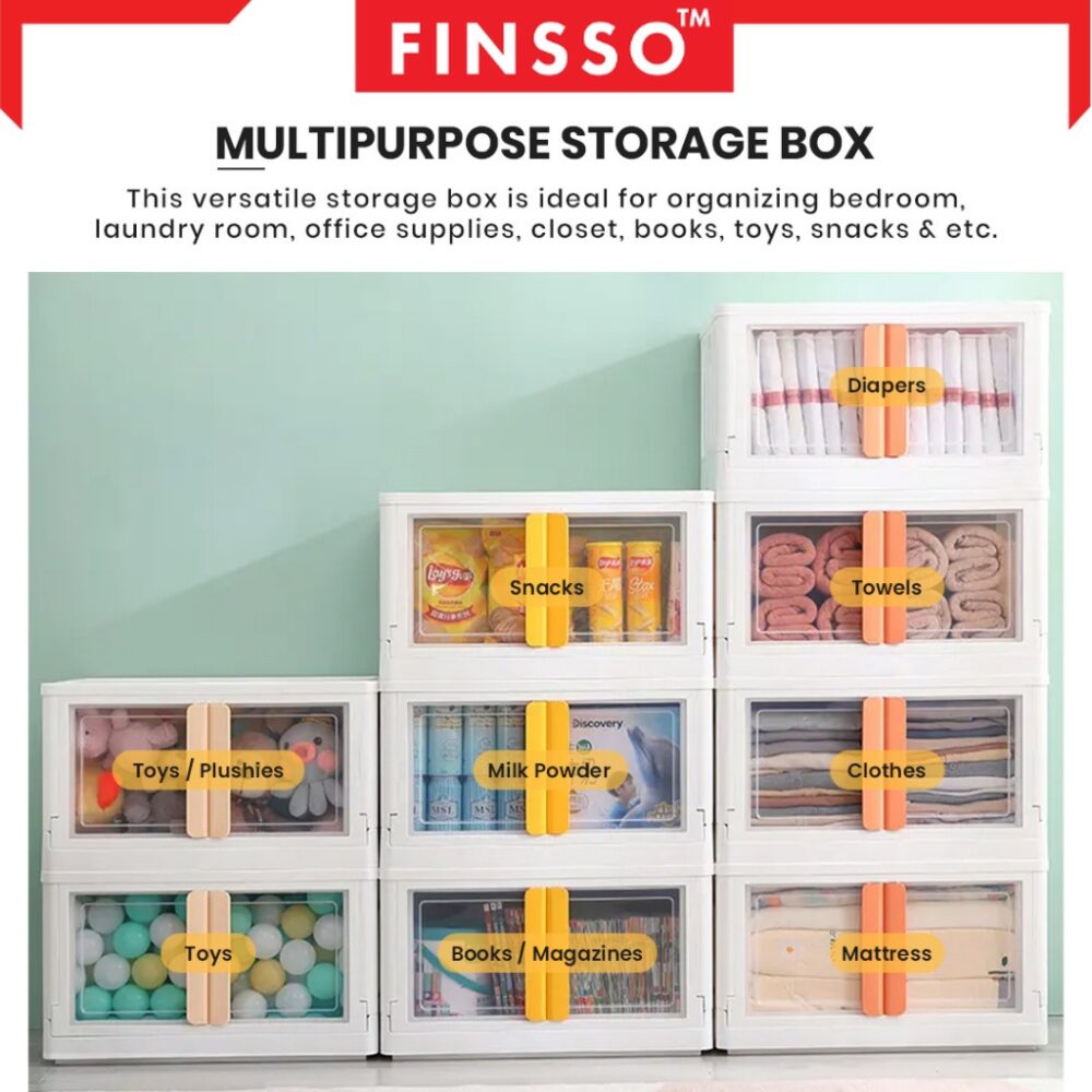 CLEARANCE Mallow Doors Foldable Big Cabinet Storage Box Stackable Storage Container - Image 2