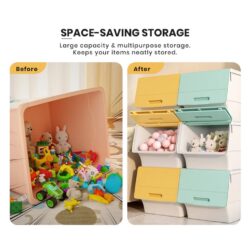 GLOXINIA 36L Multipurpose Front Opening Storage Box Stackable Toy Snack Household Storage Cabinet - Image 5