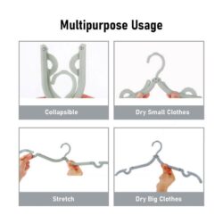 1 PCS Folding Hanger Portable Travel Foldable Plastic Hanger Non-slip Hanger Wardrobe Clothes Magic Drying Rack - Image 6