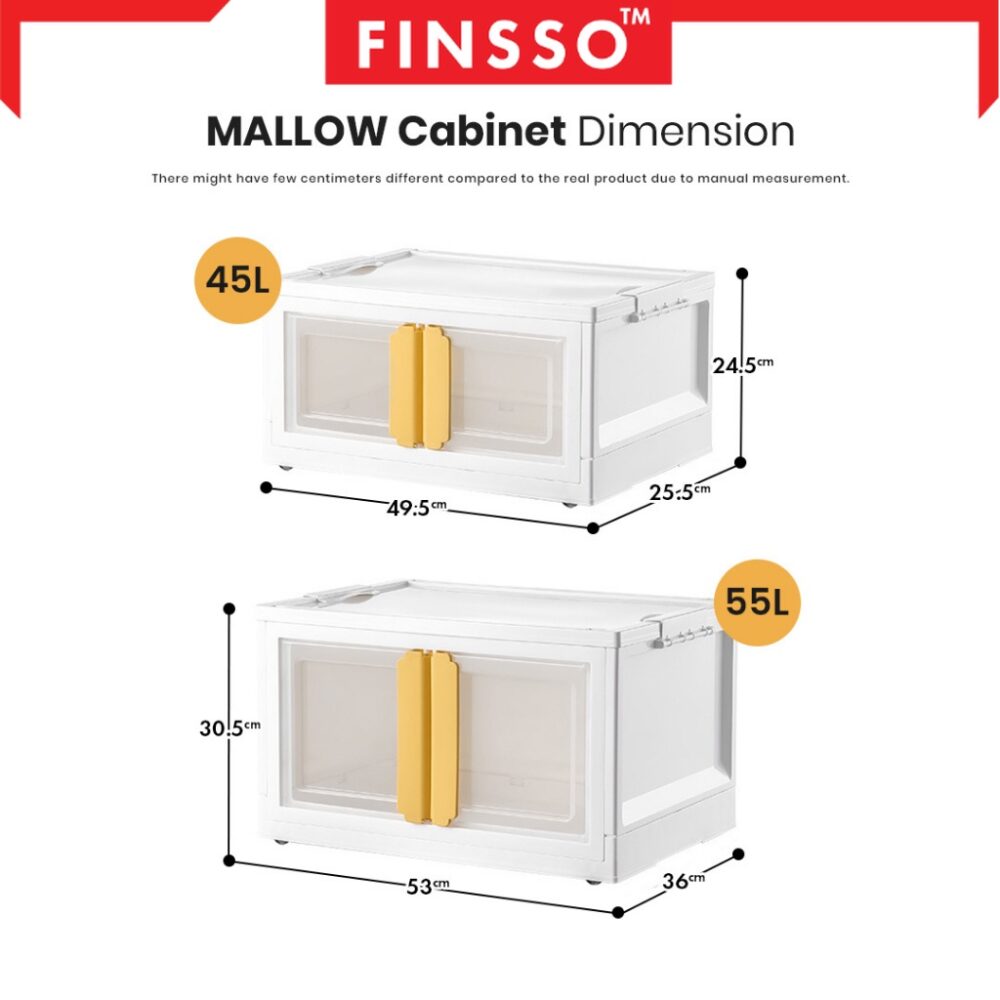 CLEARANCE Mallow Doors Foldable Big Cabinet Storage Box Stackable Storage Container - Image 9