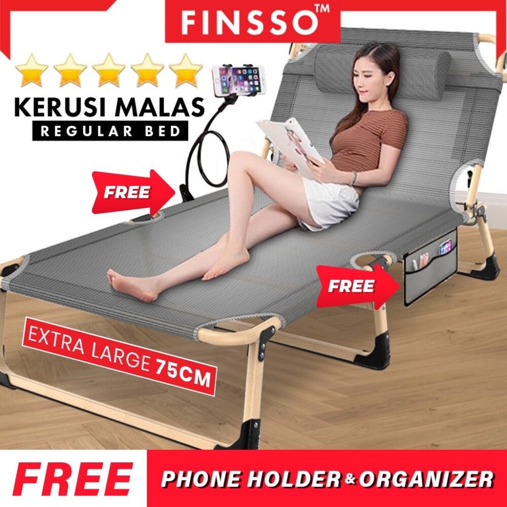 75CM Wide XL Size Foldable Lazy Bed Chair / Kerusi Malas Foldable Bed / Lazy Chair - Image 2