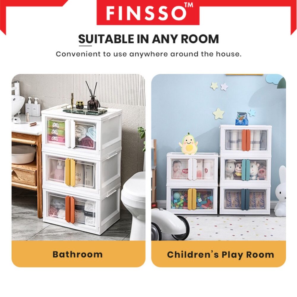 CLEARANCE Mallow Doors Foldable Big Cabinet Storage Box Stackable Storage Container - Image 7