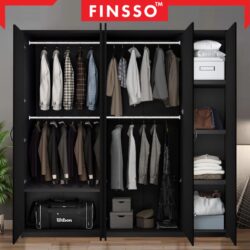 4 door wooden wardrobe/2door multifunctional wardrobe WITH 2 hanging pole - Image 7