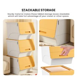 GLOXINIA 36L Multipurpose Front Opening Storage Box Stackable Toy Snack Household Storage Cabinet - Image 9