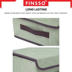 2 IN 1  Storage Cube Box Fabric Foldable Collapsible Storage Box Organizer Basket / Kotak Kecil / Bakul Baju - Image 7