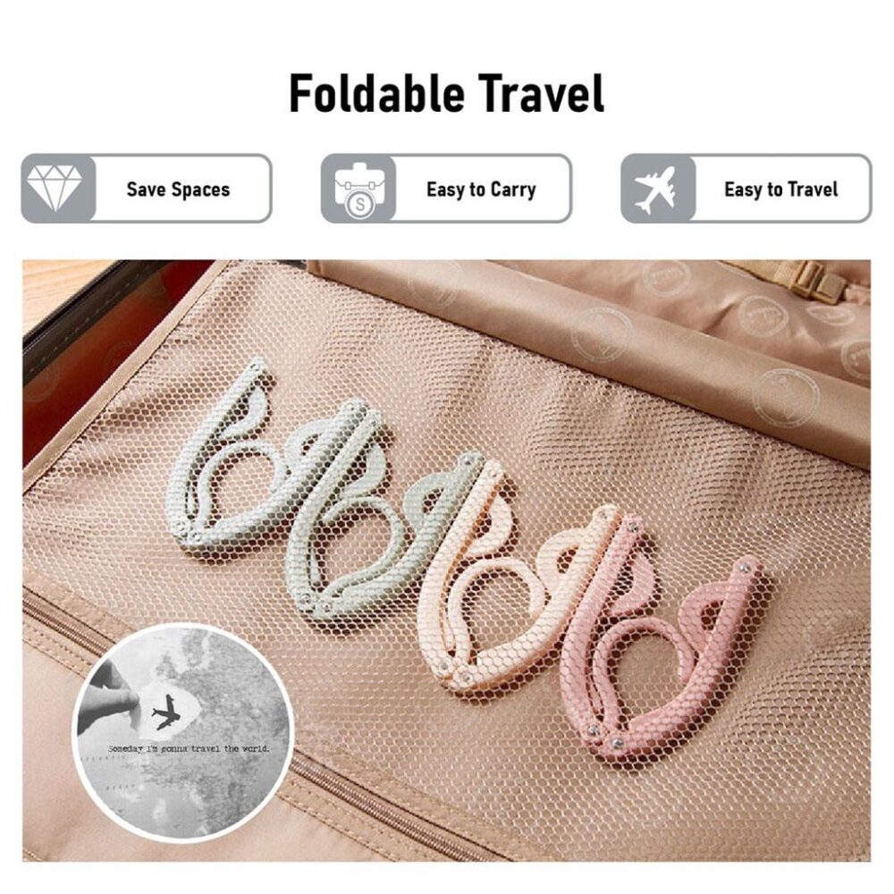 1 PCS Folding Hanger Portable Travel Foldable Plastic Hanger Non-slip Hanger Wardrobe Clothes Magic Drying Rack - Image 7