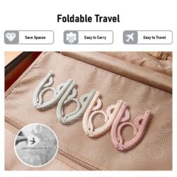 1 PCS Folding Hanger Portable Travel Foldable Plastic Hanger Non-slip Hanger Wardrobe Clothes Magic Drying Rack - Image 7
