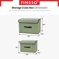 2 IN 1  Storage Cube Box Fabric Foldable Collapsible Storage Box Organizer Basket / Kotak Kecil / Bakul Baju - Image 9