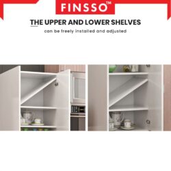 Hafix Kitchen Cabinet with Top & Bottom Enclosed Cabinet Space Modern / almari dapur / kabinet dapur - Image 9