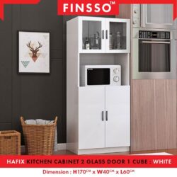 Hafix Kitchen Cabinet with Top & Bottom Enclosed Cabinet Space Modern / almari dapur / kabinet dapur - Image 2