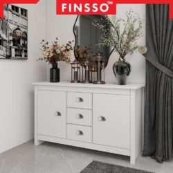 [NEW ARRIVAL ✅] Finsso: Murray Display cabinet with 3 Drawers & 2 Storage Cabinet/ 4ft Cabinet / Coffee Table