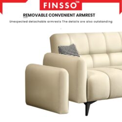 [NEW!!  ] Finsso: MEWA sofa Luxury Style with Anti-Scratching Leather with tall backrest 3 seater sofa/ 2 seater sofa - Image 7
