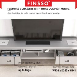 [NEW ARRIVAL ✅] Finsso: Murray multi storage TV Cabinet/ Cabinet Size 6/5 Feet /TV Console/ Rak TV /Coffee Table/ - Image 7