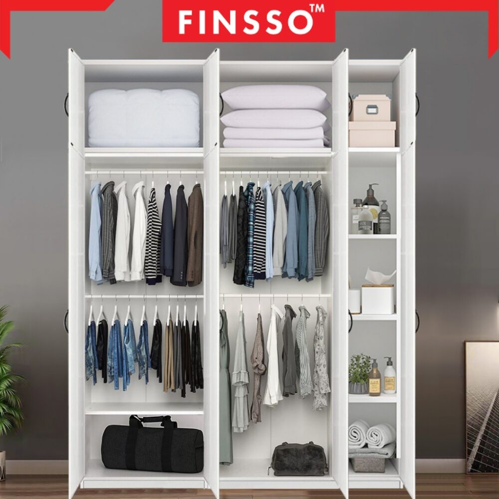 10/6/4 DOORS WARDROBE WITH SHELF / Almari baju /kabinet baju / almari baju budak /5 kaki - Image 5
