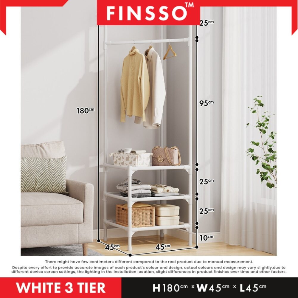 Lotus Storage Rack Corner Coat Rack Drying Rack / Rak Sudut Rak Penyidai Baju Rak/Hanger - Image 8
