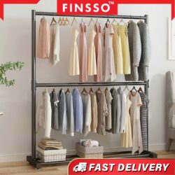 Tara 2 Layer Large & Strong Steel Structure clothes rack Double layer / penyangkut baju / ampaian baju - Image 4