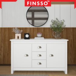 [NEW ARRIVAL ✅] Finsso: Murray Display cabinet with 3 Drawers & 2 Storage Cabinet/ 4ft Cabinet / Coffee Table - Image 2
